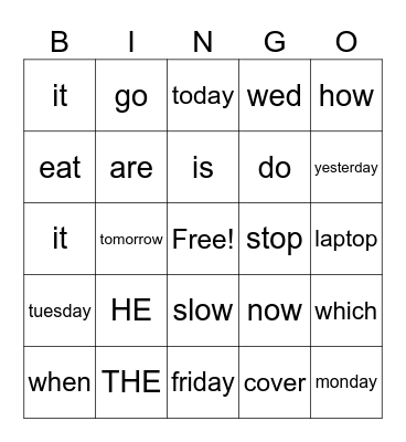 BINGO Card