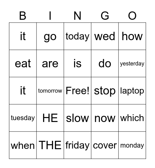 BINGO Card