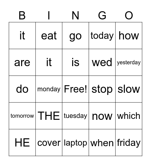 BINGO Card