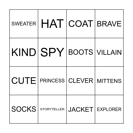 BINGO Card