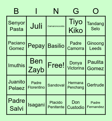 MGA TAUHAN Bingo Card