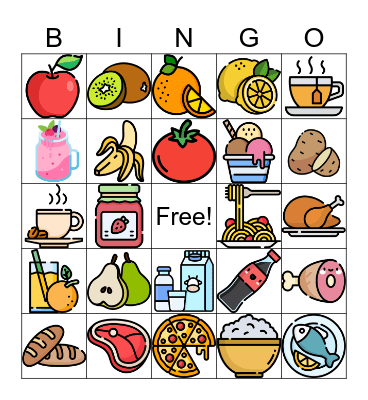 Food bingo Card