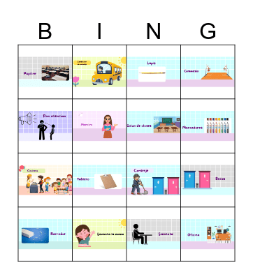 ESCUELA Bingo Card