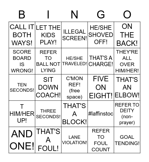 GAC Tournament Fan Bingo Card