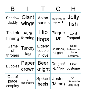 Patron bingo v2 Bingo Card