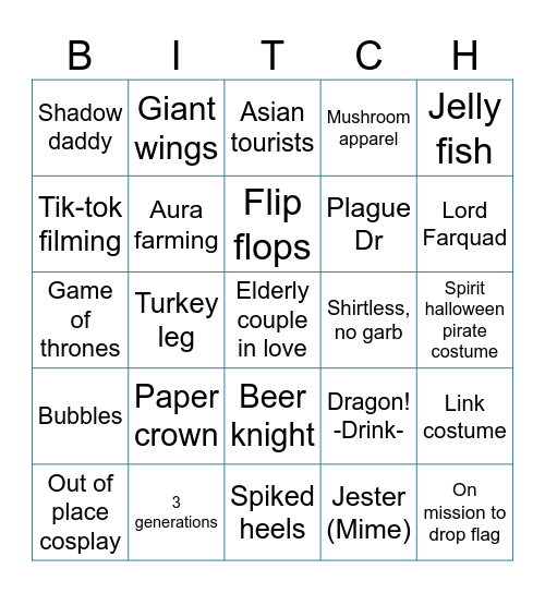 Patron bingo v2 Bingo Card