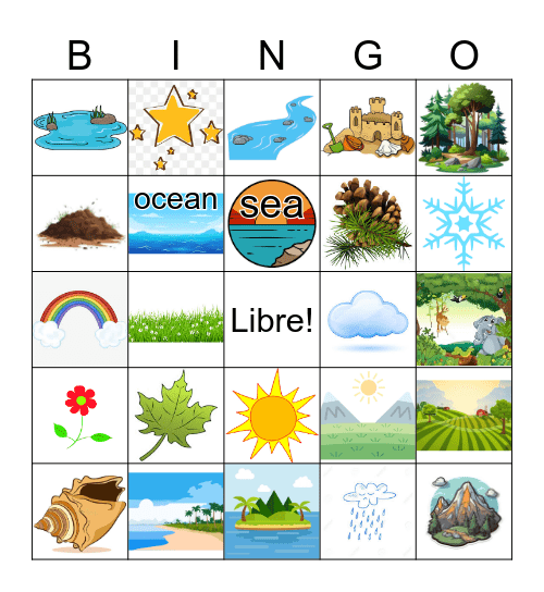 LA NATURALEZA Bingo Card