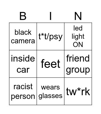 ome tv Bingo Card