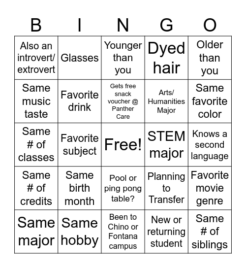 Coffee & Community Bingo Card