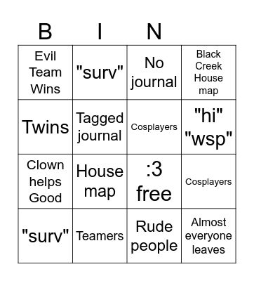 Flicker Bingo Card Bingo Card
