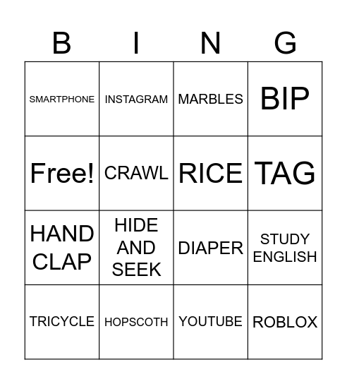BINGO Card