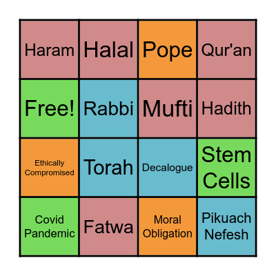 Science & Religion - Abrahamic Faiths Bingo Card