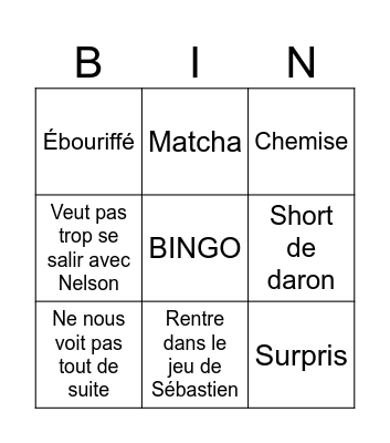 Naël Bingo Card