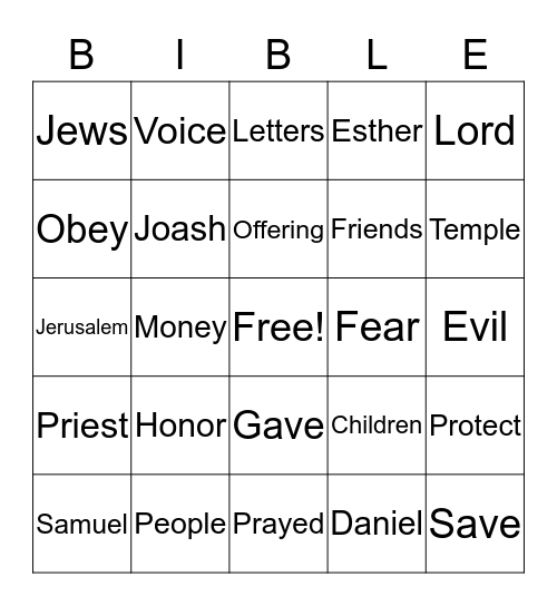 DO WHAT GOD SAYS Bingo Card