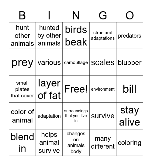 3rd Grade Unit 1 Bingo Card