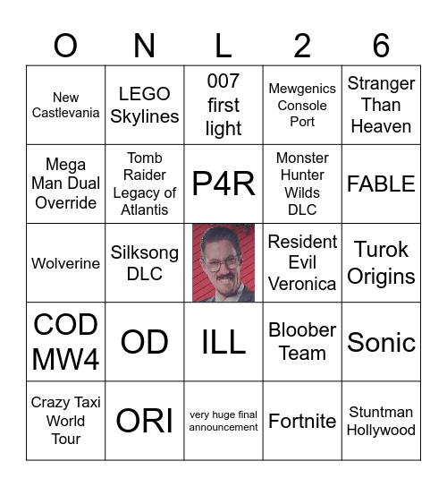 ONL 2026 Bingo Card