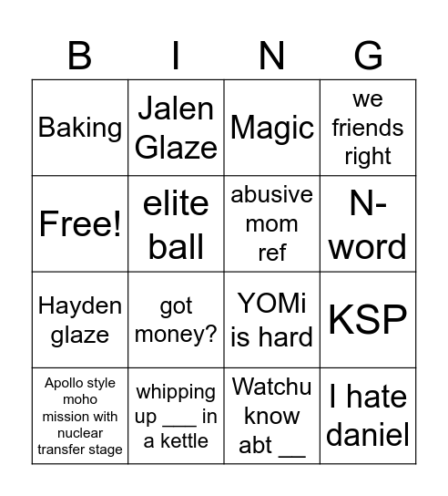 Sosa quotes Bingo Card