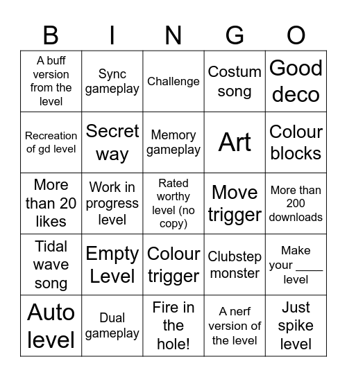 Bingo board Bingo Card
