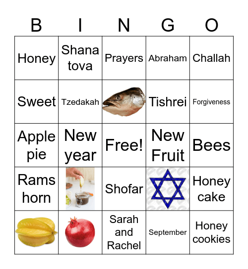 Rosh Hashanah Bingo Card