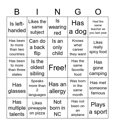 Icebreaker Bingo: Find Someone Who Bingo Card