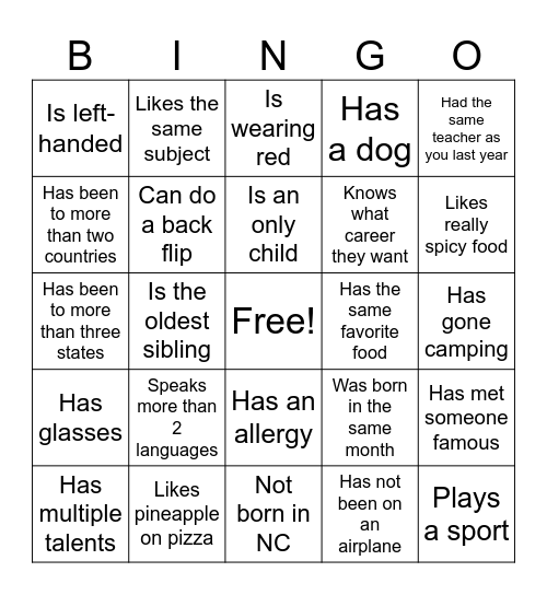 Icebreaker Bingo: Find Someone Who Bingo Card