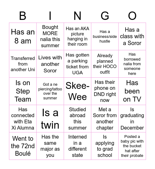 Ivy League Connections Bingo Card