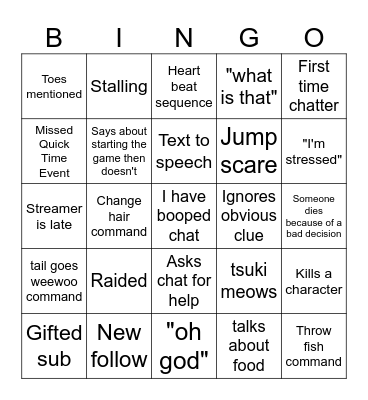 ScaredyChlo's bingo! (post in discord) Bingo Card