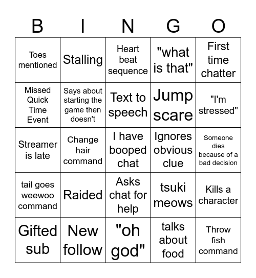 ScaredyChlo's bingo! (post in discord) Bingo Card