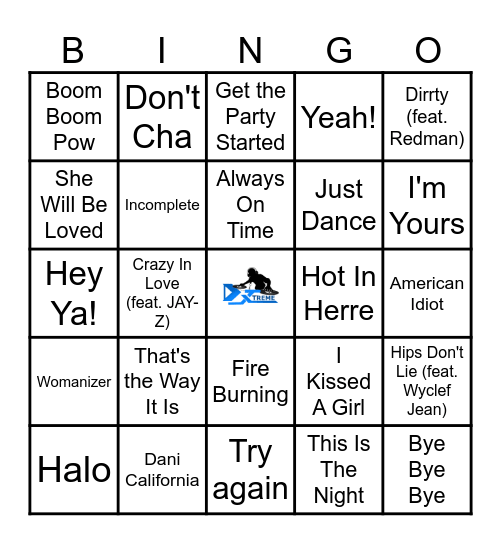 2000's Music Bingo Card