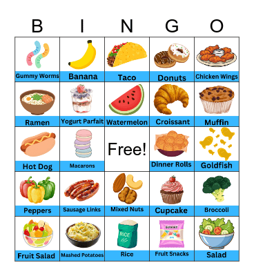 Food Bingo! Bingo Card