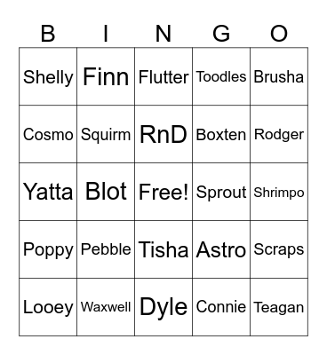 Dandy's World Twisted Bingo (Every All Year Round Twisted) Bingo Card