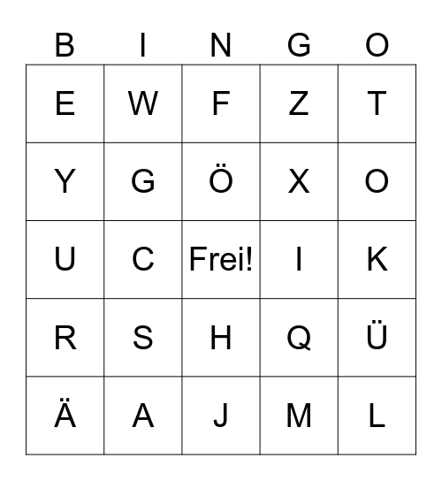 ABC-Bingo Card