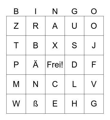 ABC-Bingo Card