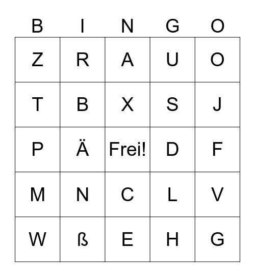 ABC-Bingo Card