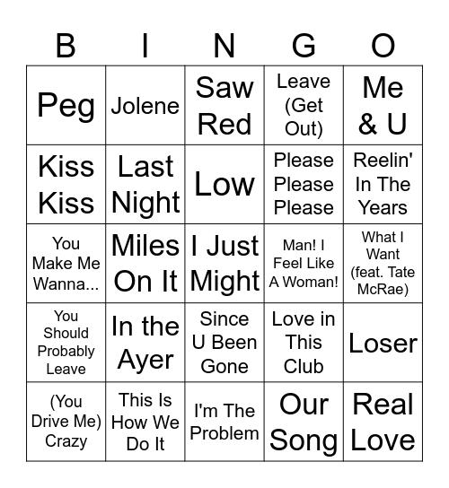 Game 2 - "Wow, that's a lot of Steely Dan" Bingo Card