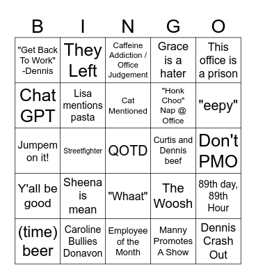 Jumpem Bingo Card