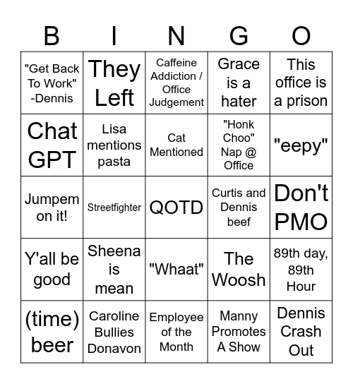 Jumpem Bingo Card