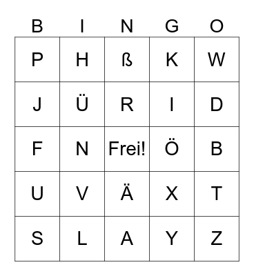 ABC-Bingo Card