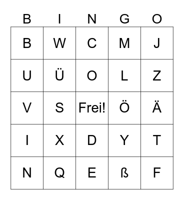 ABC-Bingo Card