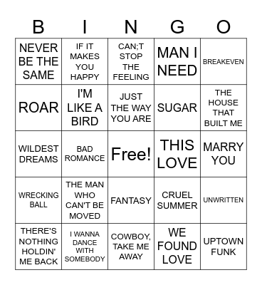 DAILY MIX Bingo Card