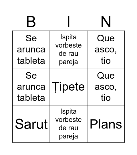 Isla de las dezahardaciones Bingo Card
