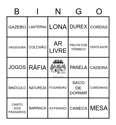 BINGO DO ACAMPAMENTO Bingo Card