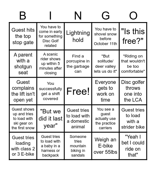 Brighton Bingo - Summer slam edition Bingo Card