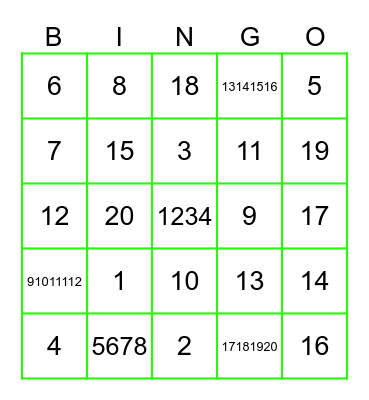 Bingo Card