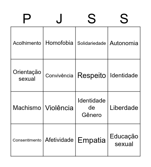 Bingo Educativo Bingo Card