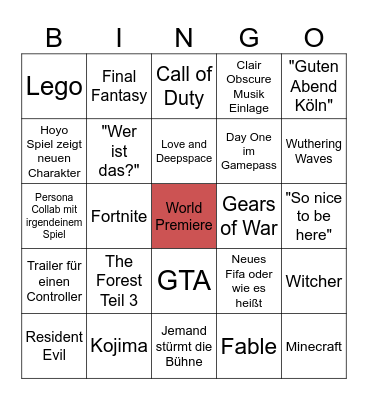 ONL Bingo - GameFeature Bingo Card