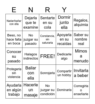 BINGO DE Bingo Card