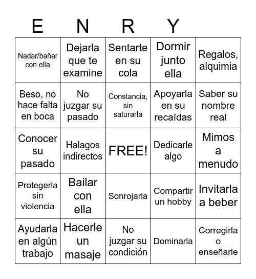 BINGO DE Bingo Card