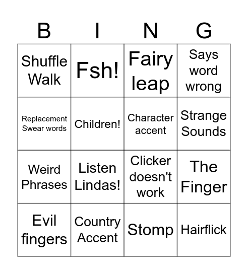 HEATON BINGO Card