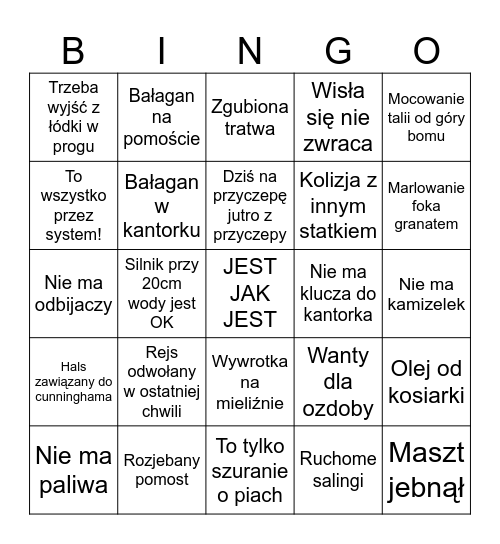 Zuchowe Bingo Card